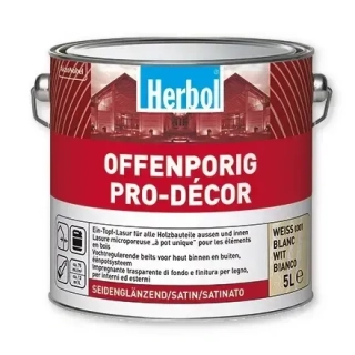0,75 l Herbol Offenporig Pro-Décor – prodyšná lazura na dřevo s UV ochranou